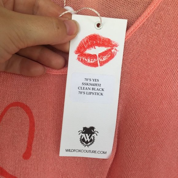 NWT WILDFOX Say Yes Loose Swing Tunic Swim Cover Up S SUPER SOFT in peach - Picture 10 of 13